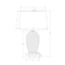 Monarch Specialties Lighting, 26 in.H, Table Lamp, White Ceramic, Ivory / Cream Shade, Transitional I 9610 - alternate 6